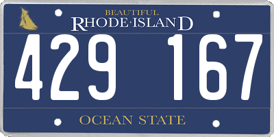 RI license plate 429167