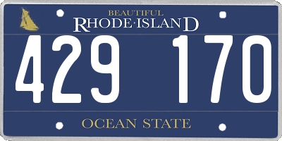 RI license plate 429170