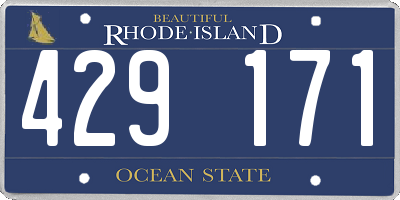 RI license plate 429171