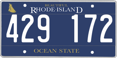 RI license plate 429172