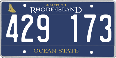 RI license plate 429173