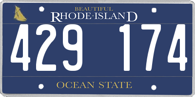 RI license plate 429174