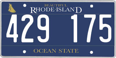 RI license plate 429175