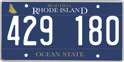 RI license plate 429180