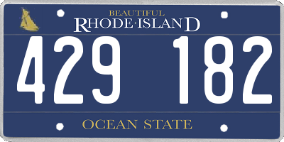 RI license plate 429182