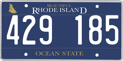 RI license plate 429185