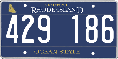 RI license plate 429186