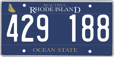 RI license plate 429188