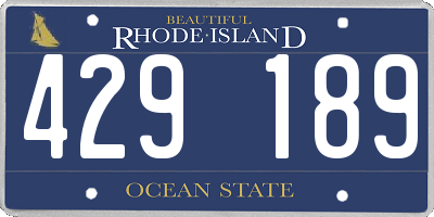 RI license plate 429189