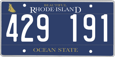 RI license plate 429191