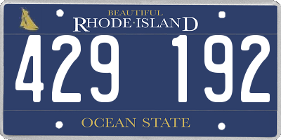 RI license plate 429192