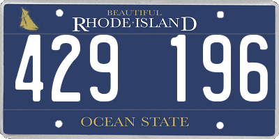 RI license plate 429196