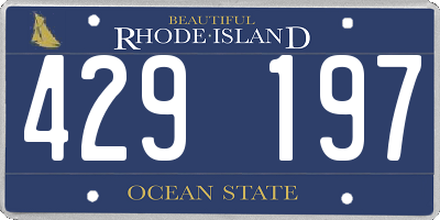 RI license plate 429197