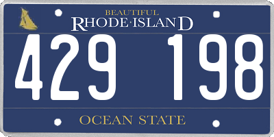 RI license plate 429198