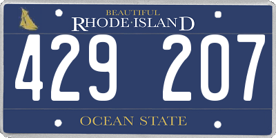 RI license plate 429207