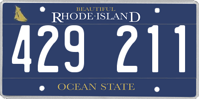 RI license plate 429211
