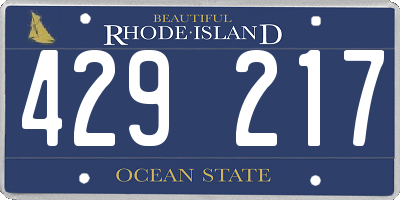 RI license plate 429217