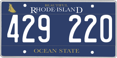 RI license plate 429220