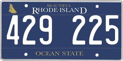 RI license plate 429225