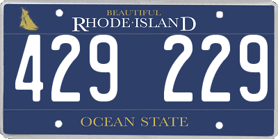RI license plate 429229