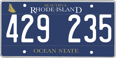 RI license plate 429235