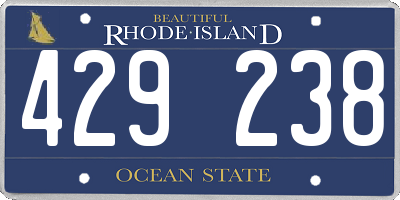 RI license plate 429238