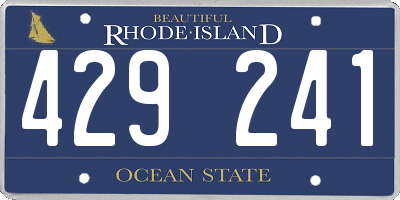 RI license plate 429241