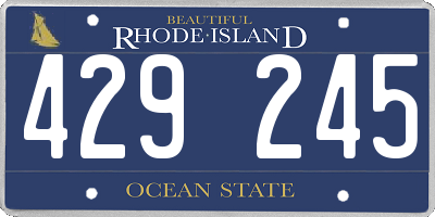 RI license plate 429245