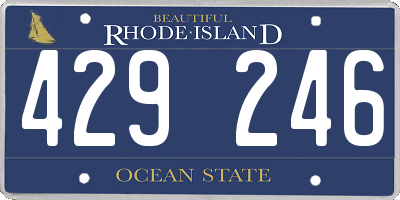 RI license plate 429246