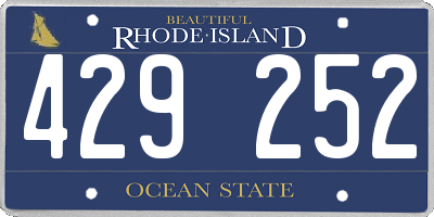 RI license plate 429252