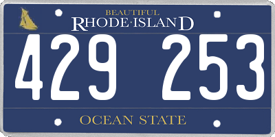 RI license plate 429253