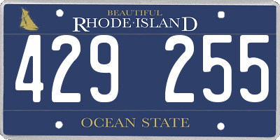RI license plate 429255