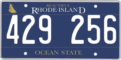 RI license plate 429256