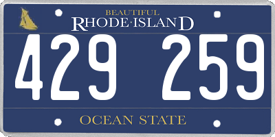 RI license plate 429259