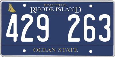 RI license plate 429263