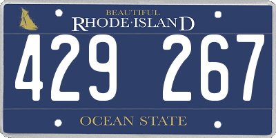 RI license plate 429267