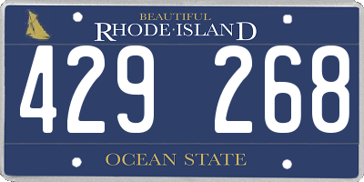 RI license plate 429268