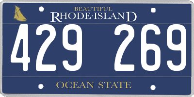 RI license plate 429269
