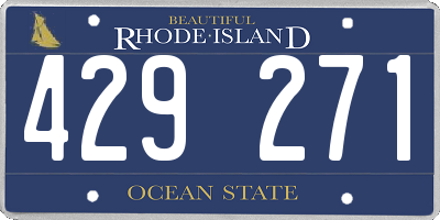 RI license plate 429271