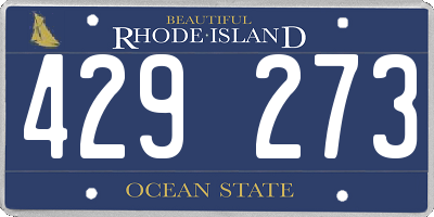 RI license plate 429273