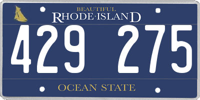 RI license plate 429275