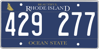 RI license plate 429277