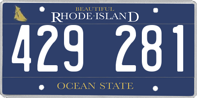 RI license plate 429281