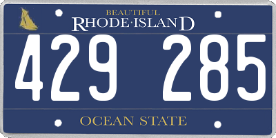 RI license plate 429285