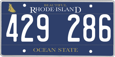 RI license plate 429286