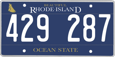 RI license plate 429287