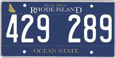 RI license plate 429289