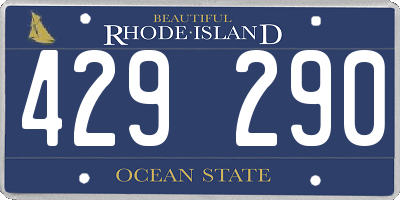 RI license plate 429290