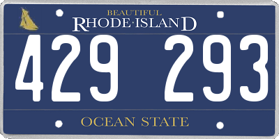RI license plate 429293