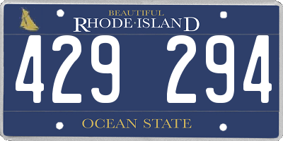 RI license plate 429294